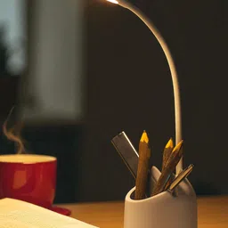 drova 3 Mode LED Study Lamp | Flexible Neck | Rechargeable | Pen Stand Study Lamp-picture-12