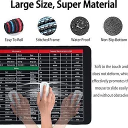 VOCO Anti-Slip Keyboard Pad with Office Excel Microsoft Software Shortcuts Key Non Slip Base Mousepad image 4