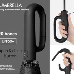 amaco Auto Open Close Button UV Umbrella U Handle Folding 3-Fold Umbrella GTY 307 Umbrella image 2