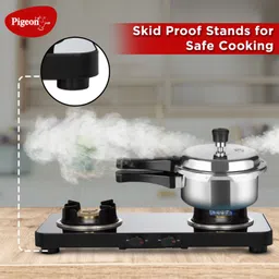 pigeon Sleek 2 Burner Glass Manual Gas Stove image 5