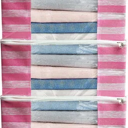 CHAMPARAN Saree Cover Closet Organizer / Saree Bags For Wardrobe Organizer Clothes Cotton Laundry Bag-picture-11