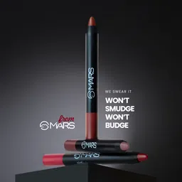 mars Won't Budge Won't Smudge Non Transfer Lip Crayon With Sharpner Lipstick image 5