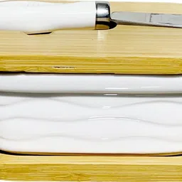 lemon tree Butter Box with Wooden Top Cover, Base and Knife | Butter Storage Container | Butter Dish Serving Set-picture-10