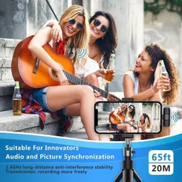 mak Collar Mic for YouTube, Vlogging for Type C/iOS/PC Wireless Microphone image 3