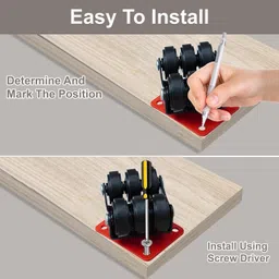 caneuf 6 Wheel Heavy Duty Revolving 6X Roller for Furniture Swivel Furniture Caster image 5