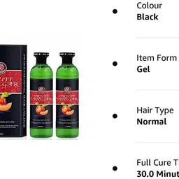 mabilia Fruit Vinegar Hair Dye Color for Men, Women, Natural & Ammonia Free Color Dye , black image 5
