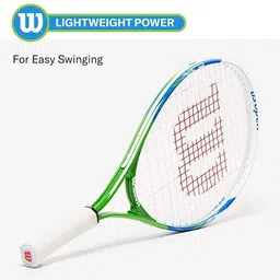 wilson Us Open 23, Blue/Green/Grey Multicolor Strung Tennis Racquet image 3