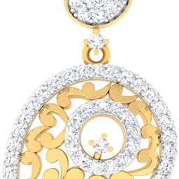 avsar AVP874YB 14kt Cubic Zirconia Yellow Gold Pendant-image-71