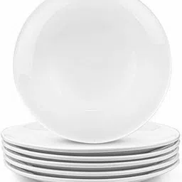 kanha Round Plastic premium quality unbreakable plastic playe 7.5" (Pack of 6) Quarter Plate image 2
