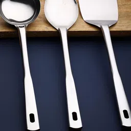 cryzone Tava Turners/Spatulas & Ladle/Karchi & Basting/Serving Spoon for Cooking Stainless Steel Serving Spoon Set-picture-40