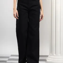 mercel Women Relaxed Fit Mid Rise Black Jeans-picture-22