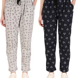 kiba retail Pack of 2 Women Printed Multicolor Track Pants-picture-16