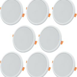 aster lite 15-Watt Slim Round LED Panel/Ceiling Light (Cool White, Pack of 8) Recessed Ceiling Light Ceiling Lamp-picture-3