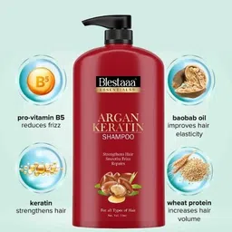 blestaaa essentialss Argan Keratin Shampoo | Gentle Cleansing & Deep Conditioning | Strengthens Roots image 2