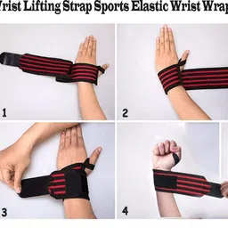 technest Wrist Wrap Gym Accessories for Men Hand Grip & Wrist Support Gym20 Men Wrist Band image 2