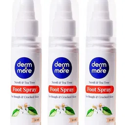 Derm & more Foot Spray with Neroli Oil and Tea Tree for Smelly Feet &Rough/Crack pack of 3 Odour Control image 1