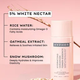 Hyphen Hydrating Ceramide Toner Essence With 5% White Nectar - 100 ml image 5