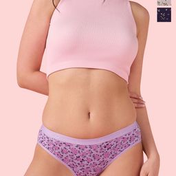 Enamor Pack Of 3 Floral Printed Low-Rise Breathable Antimicrobial Basic Briefs CB07 MCP P3-picture-1