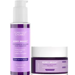 Conscious Chemist Set of Berry Bright Soothing Face Cleanser 100ml & Face Mask 50ml-image-11