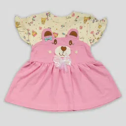 Babys Day Girls Floral Printed Flutter Sleeves Fit & Flare Dress-picture-13