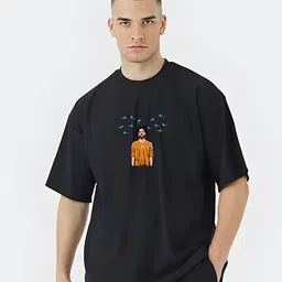 Stitchmeashirt Men Activchill Graphic Printed Round Neck Pure Cotton Relaxed Fit T-shirt-image-31