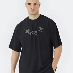 Stitchmeashirt Men Activchill Graphic Printed Round Neck Pure Cotton Relaxed Fit T-shirt-image-43