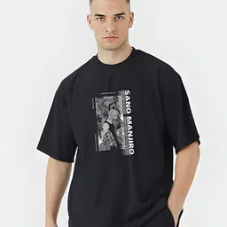 Stitchmeashirt Men Activchill Graphic Printed Round Neck Pure Cotton Relaxed Fit T-shirt-image-32