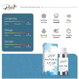 THE RUPAWAT Perfumery House Vip Men Natural & Alcohol-Free Attar - 100 ml image 3