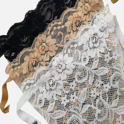 StyFun Women Pack of 3 Cotton Floral Lace Bra Cleavage Cover Up Clip-on Camisole-picture-30