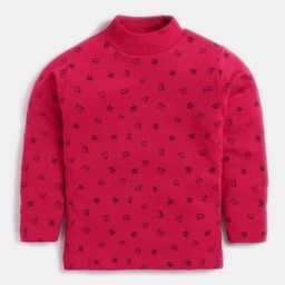 Here&Now X Game Begins Girls Conversational Printed High Neck Pure Cotton T-shirt-picture-43