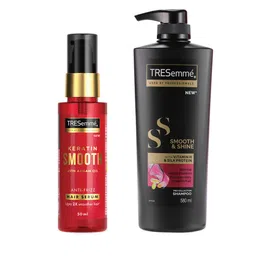 TRESemme Smooth & Shine Shampoo 580ml & Keratin Smooth Anti-Frizz Hair Serum 50ml-picture-33