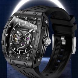 GIORDANO Automatic Mechanical Self-Winding 43mm Silicone Strap 30M Water-Resistant Watch-picture-42