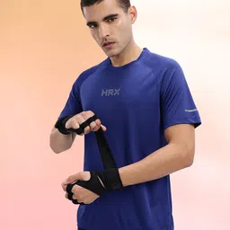 HRX by Hrithik Roshan Brand Logo Printed Detail Rapid-Dry Training T-shirt-picture-48