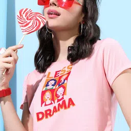 Tokyo Talkies Women Printed Extended Sleeves Slim Fit T-shirt-image-55