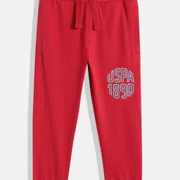 U.S. Polo Assn. Kids Boys Brand Logo Printed Pure Cotton Joggers-picture-43
