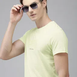 Arrow Brand Logo Print Round Neck Knitted Pure Cotton T-shirt-picture-55