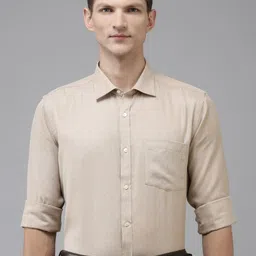 Park Avenue Self Design Textured Slim Fit Opaque Formal Shirt-picture-29