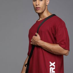 HRX by Hrithik Roshan Men Printed Oversized Drop-Shoulder Sleeves Pure Cotton T-shirt-picture-48