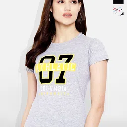 Fabflee Women Multicoloured 4 Printed V-Neck Applique T-shirt-picture-17