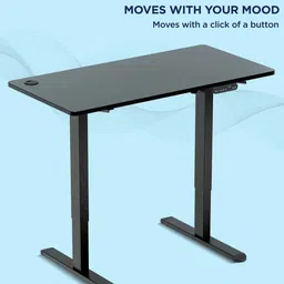 the sleep company Electric Height Adjustable Desk In Black Colour image 3