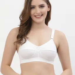 Floret Pack Of 2 Pink & White Solid Non-Wired Non Padded Everyday Bra image 2