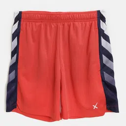 HRX by Hrithik Roshan Boys Flame Scarlet Colourblock Regular Fit Rapid-Dry Active Shorts image 2