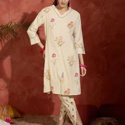 Indo Era Printed Pure Cotton A-Line Tunic & Dhoti Pants Co-Ord Set image 2