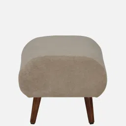 globally indian Chic Boucle Fabric Foot Stool In Beige Color image 5