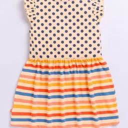 Here&Now X Game Begins Girls Printed Flutter Sleeve Fit & Flare Dress image 3