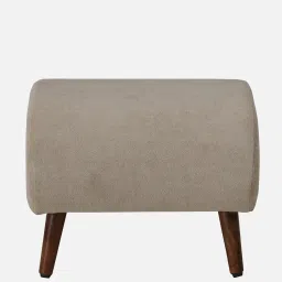 globally indian Chic Boucle Fabric Foot Stool In Beige Color image 3