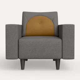 godrej interio Windle Fabric 1 Seater Sofa In Taupe Colour image 4