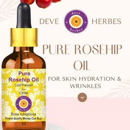 Deve Herbes Pure Rosehip Seed Cold Pressed Oil with Glass Dropper - 10ml image 5