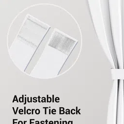 Myntra Elegant Homes Meh Collection Off White Black Out Door Curtain image 2