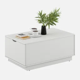 a globia creations Leoc Coffee Table In Frosty White Color image 4